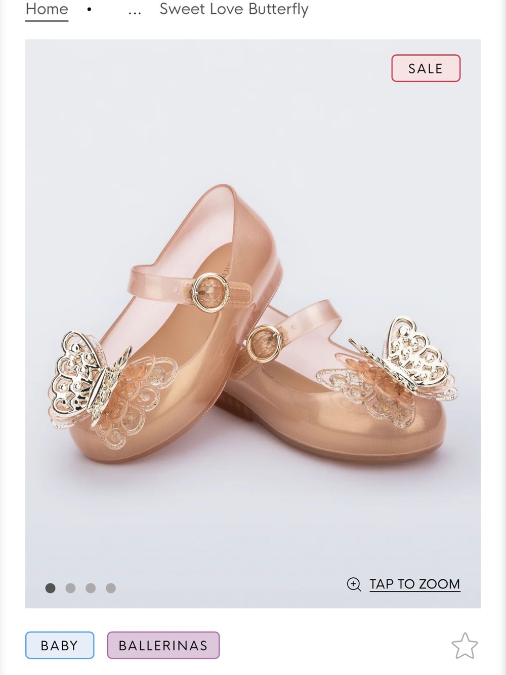 Mini Melissa Mary Jane Ballerina Shoes (baby size 5)